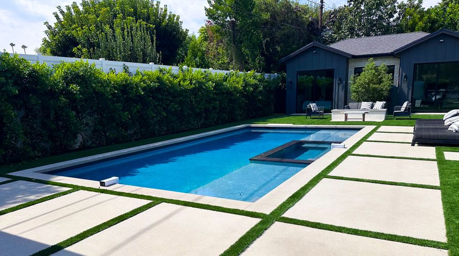 Encino Pool with LED Lights