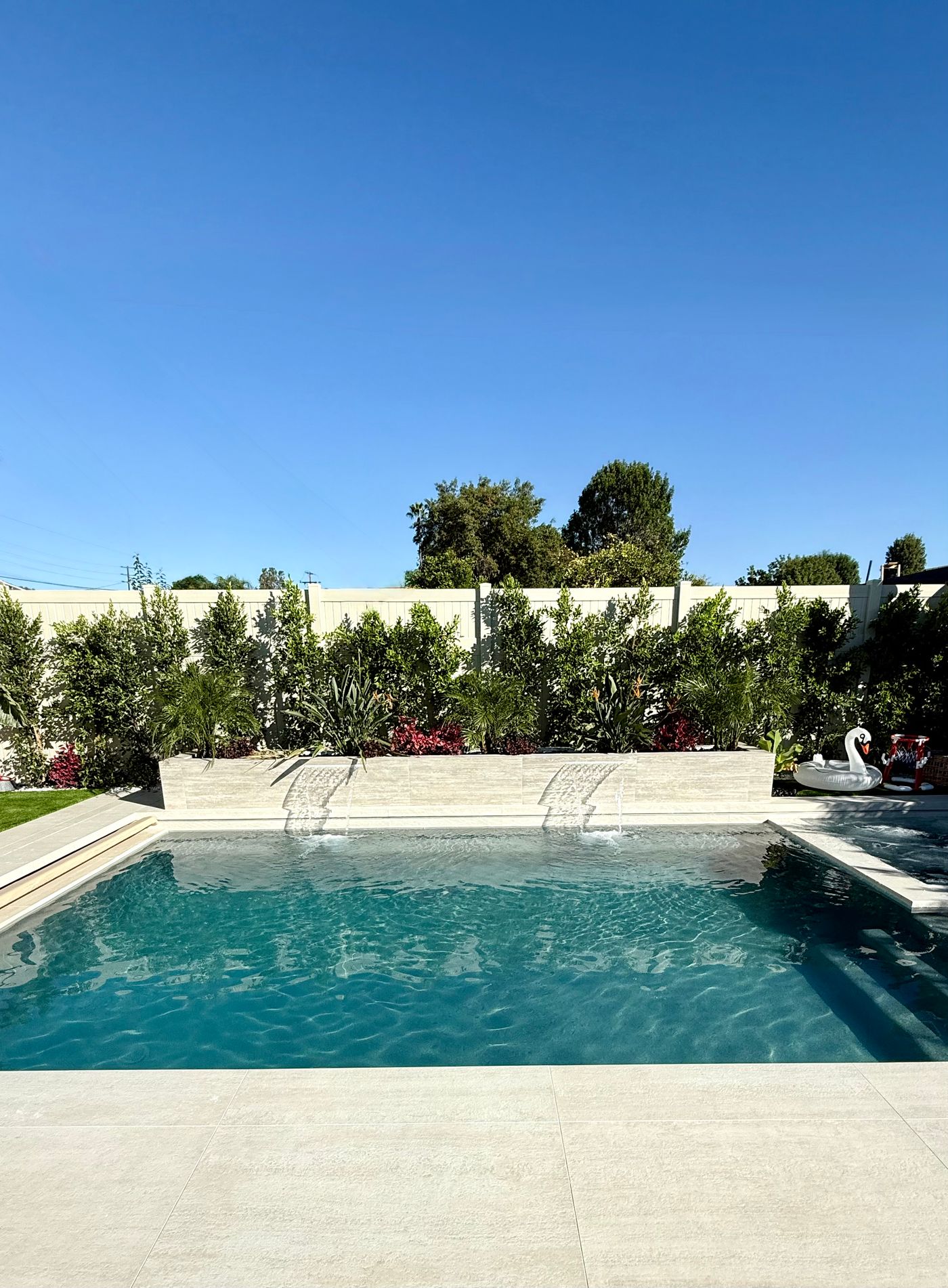 new construction modern pool in Woodland Hills