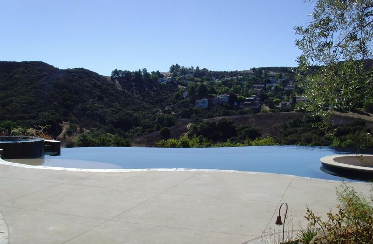 Calabasas Infinity Pool at Night