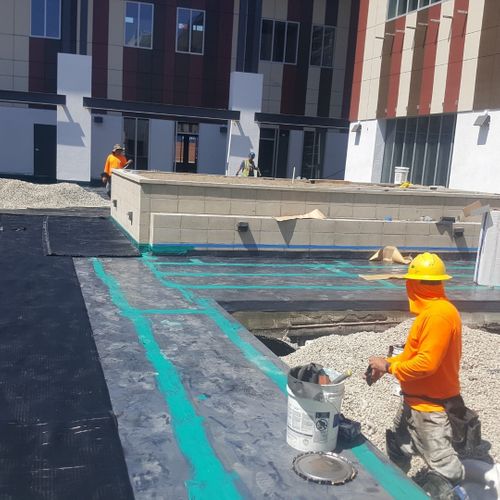 waterproofing pool area