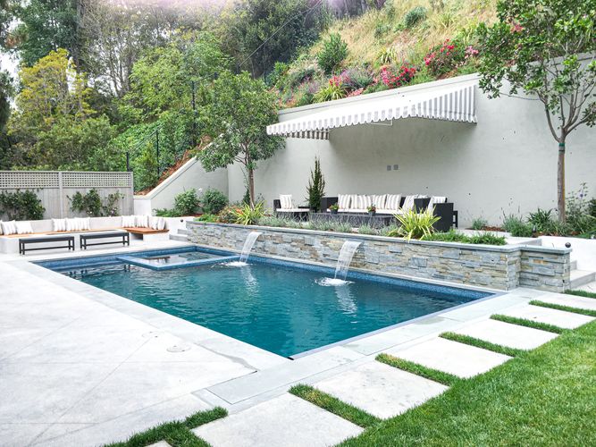 Custom pool and spa - Pacific Palisades