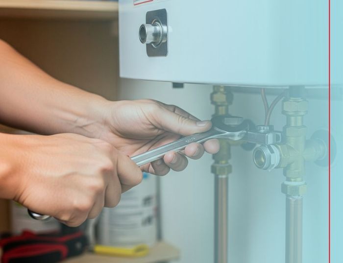 working on a tankless water heater 