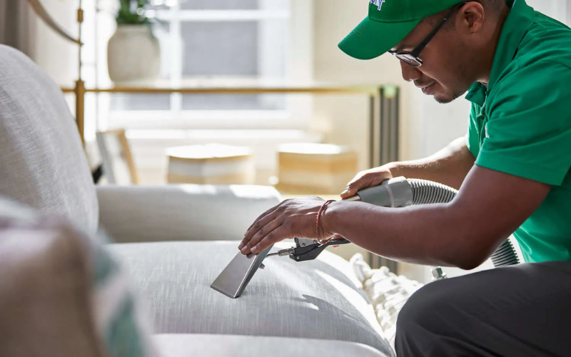 image of chem dry cleaning on a couch