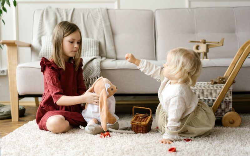 clean carpet with kids on it