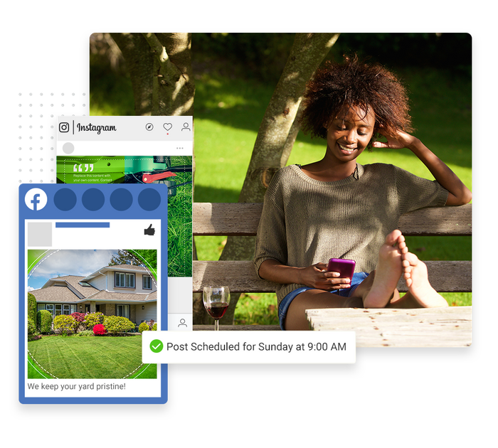 lawn care social media marketing