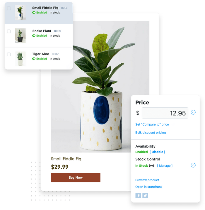 Fiddle fig e-commerce product page