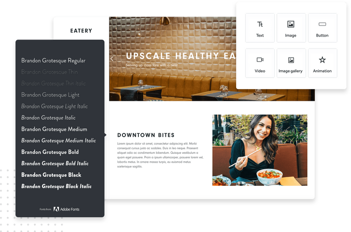 Restaurant website builder