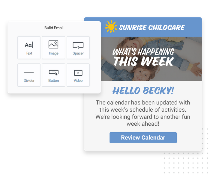 Child care email marketing