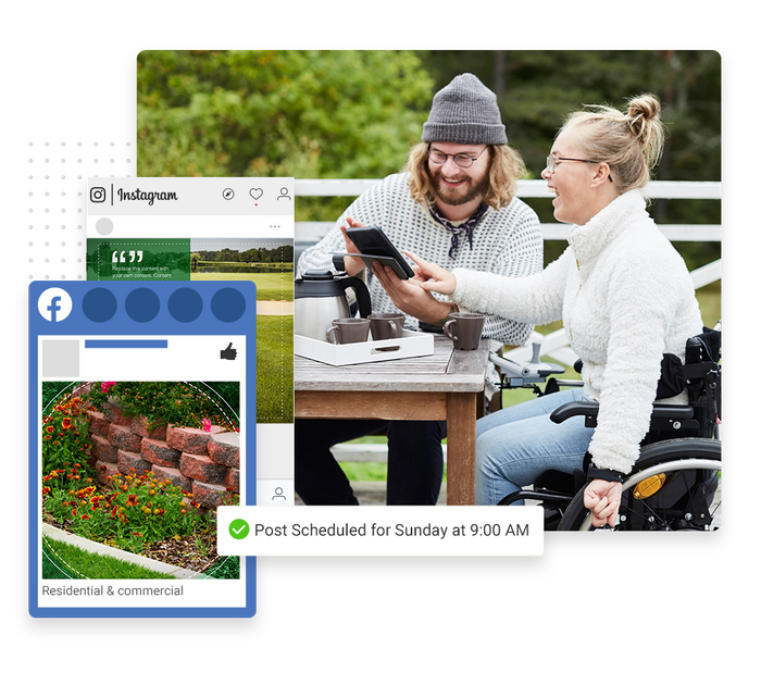 landscaper social media marketing