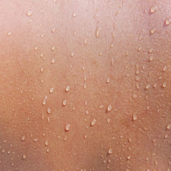 skin with water droplets
