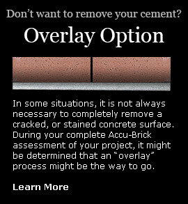 Don't want to remove your cement? overlay option