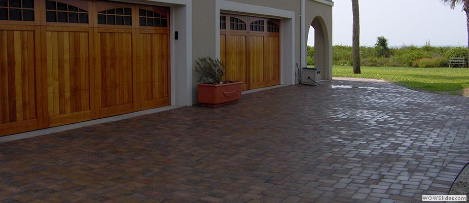 home driveway made of pavers