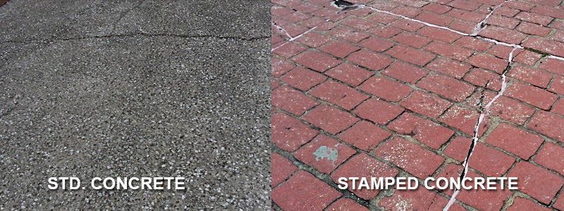 concrete vs stamped concrete