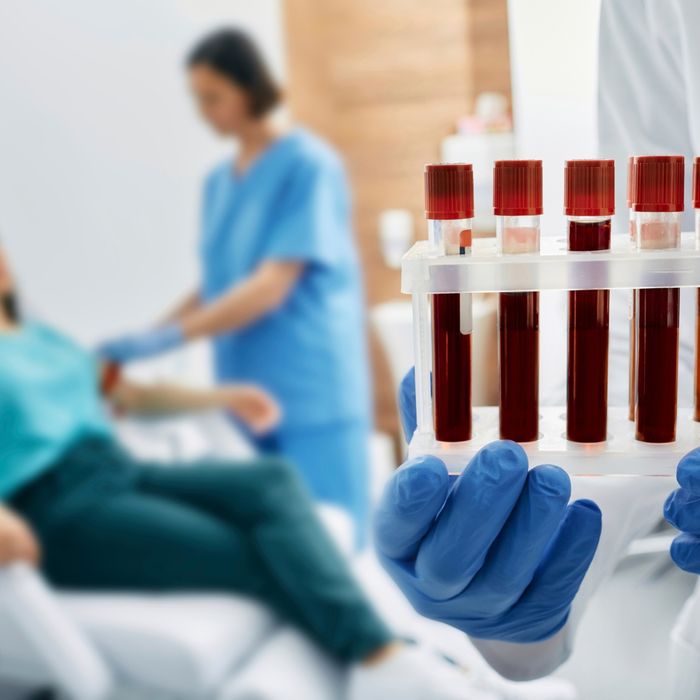 Nurses taking blood samples