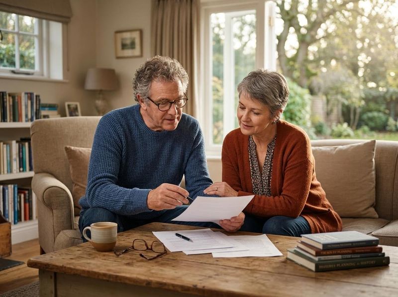 Senior Couple Reviewing Documents