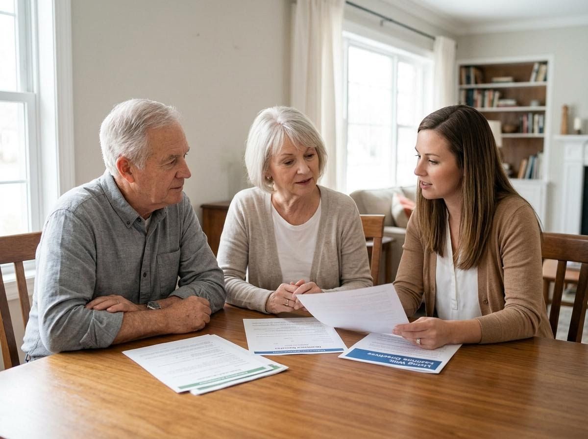 Senior Couple Discussing Documents with Advisor