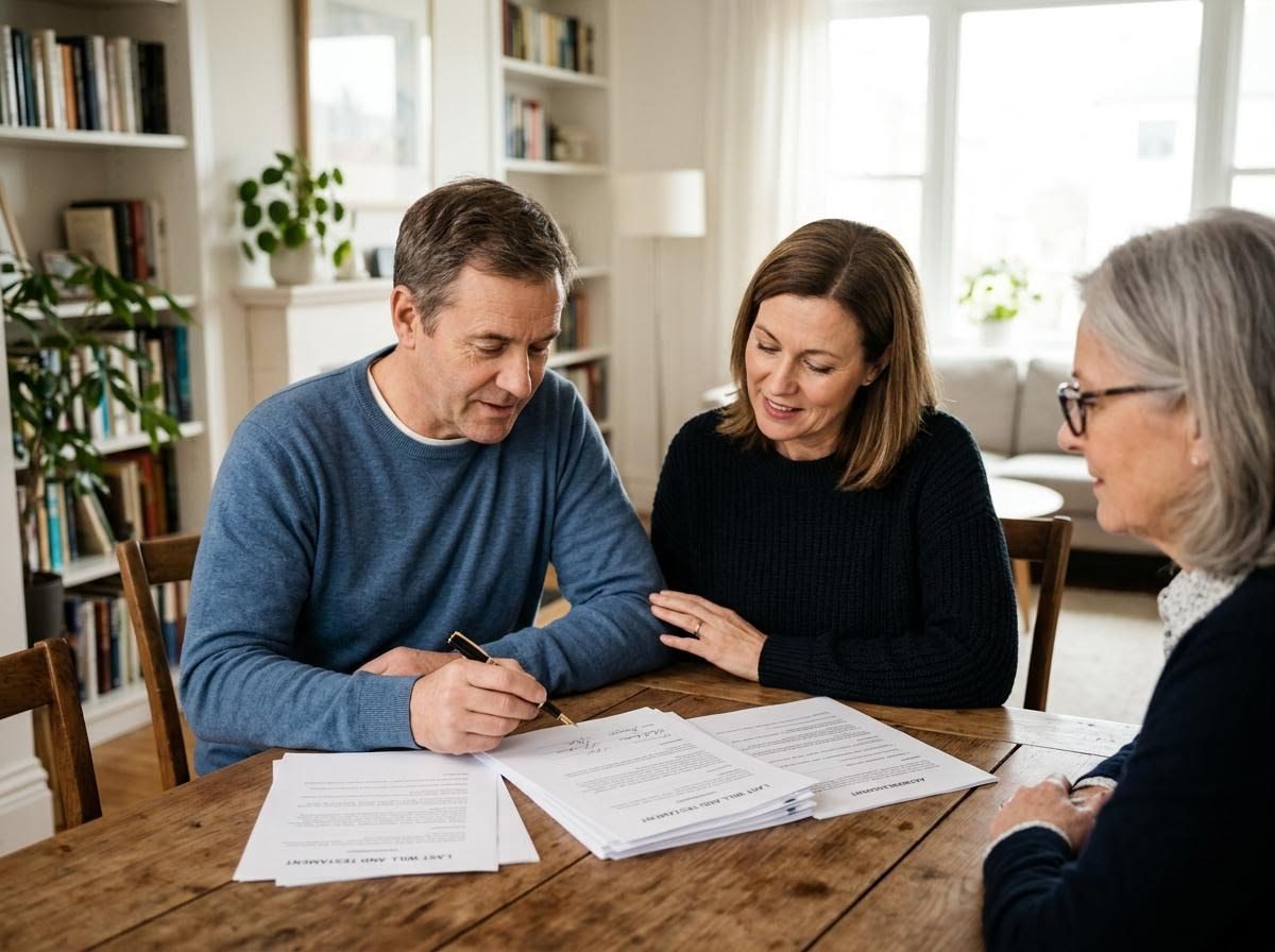 Couple Signing Last Will and Testament
