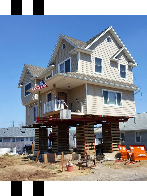 a lifted NJ coastal home