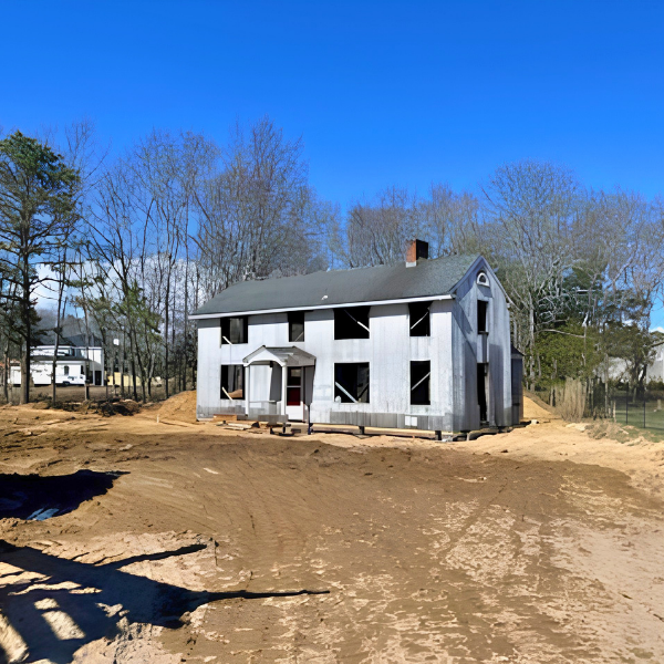 a home on a plot of land