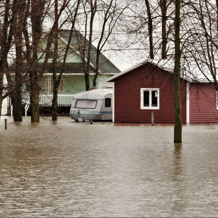 flooded home