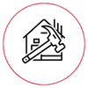 Home emergency construction icon