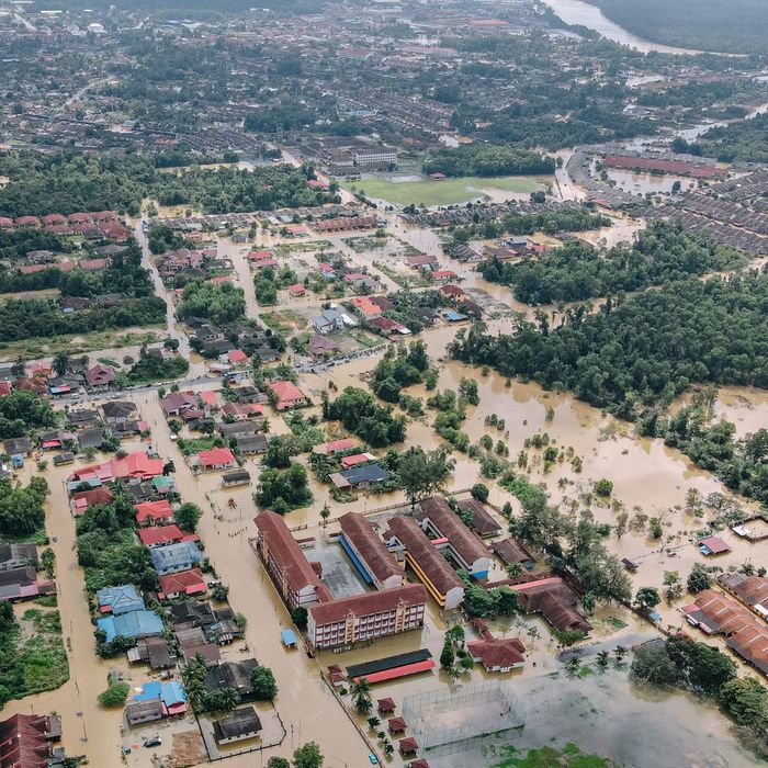 A flooded area