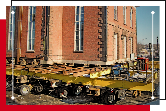 a church on moving dollies