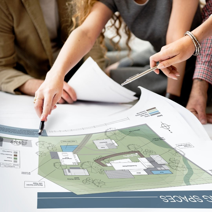 layout design for house, yard