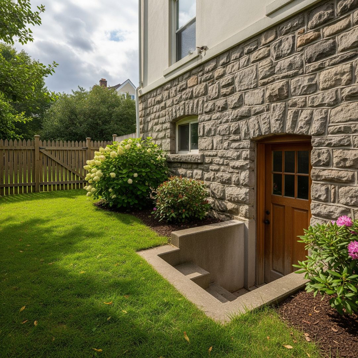 basement door on house