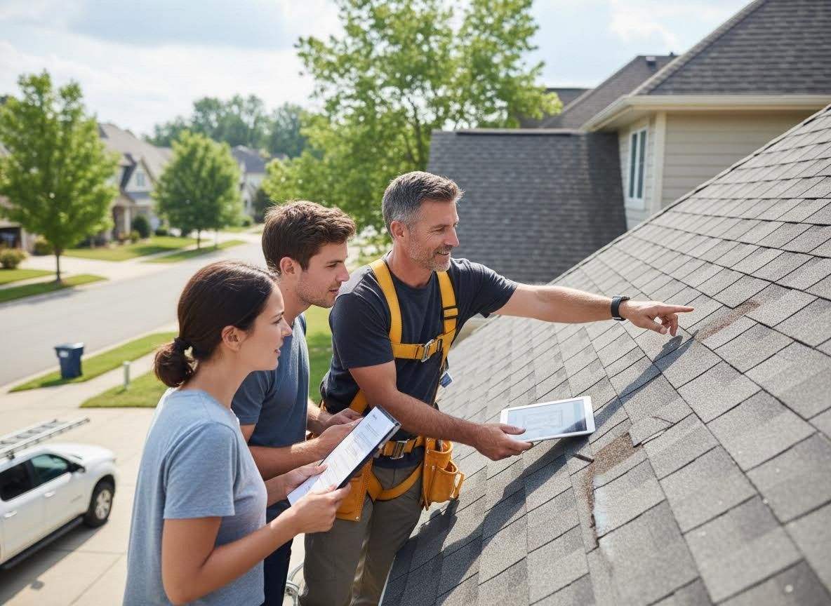 Roof Inspection with Homeowners