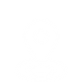 White line art icon of a map pin location marker, representing service areas.