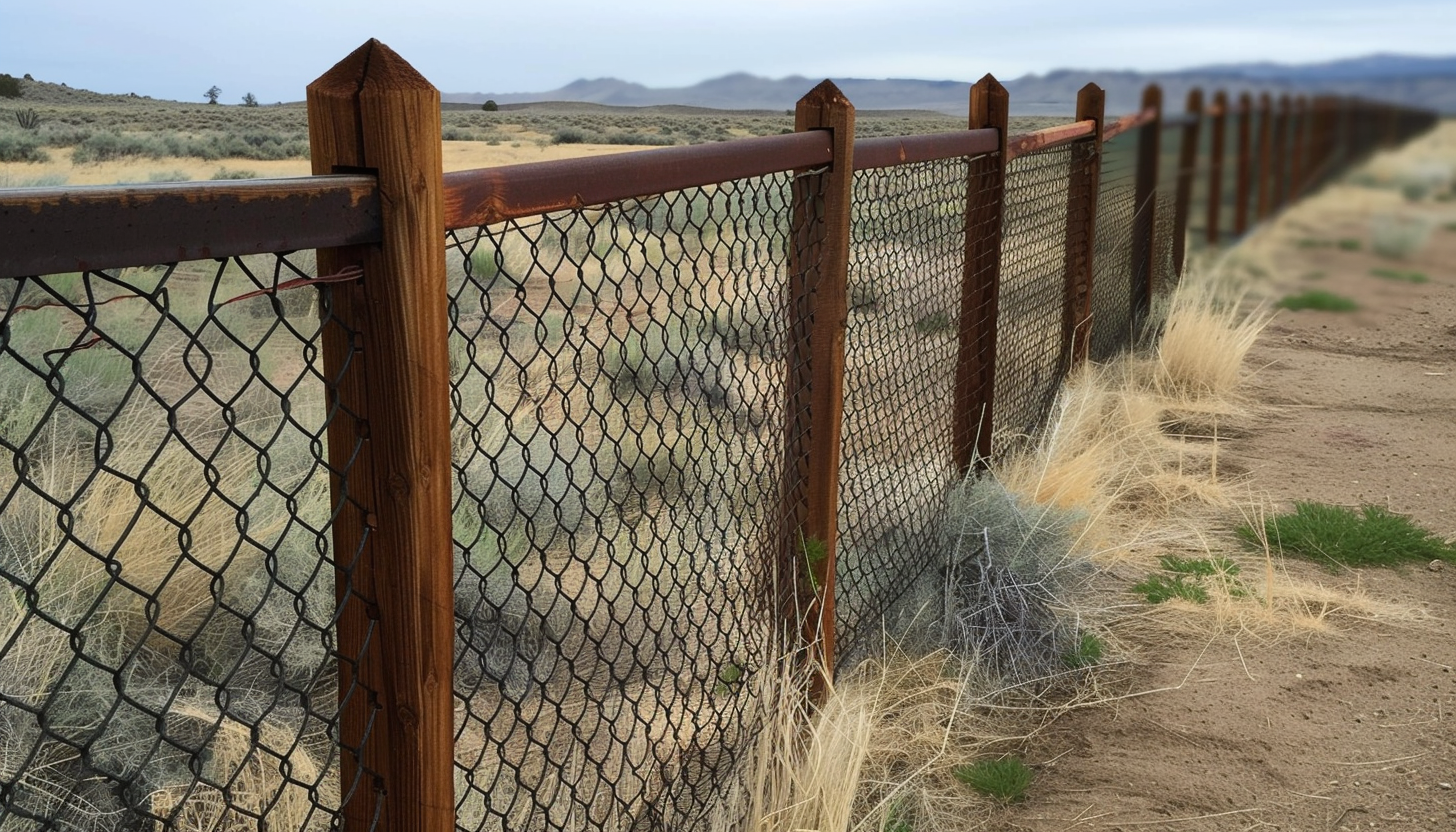 chain link fence with wooden posts.png