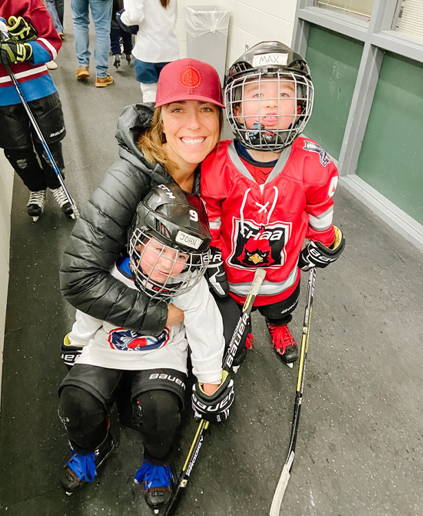 Meghan Hertzfeldt's boys playing hockey 