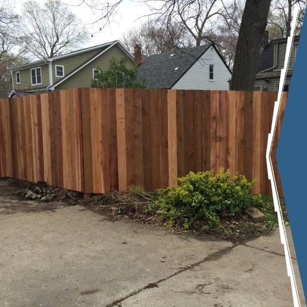 Wooden privacy fence