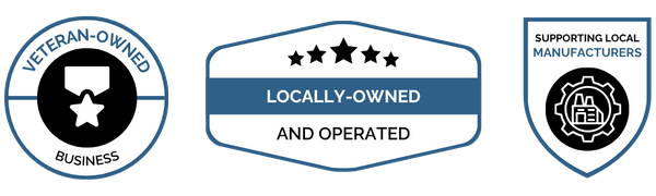 1: Veteran Owned Business
2: Locally Owned & Operated
3: Supporting Local Manufacturers