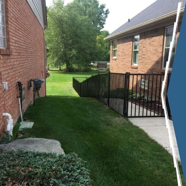 Black aluminum gate