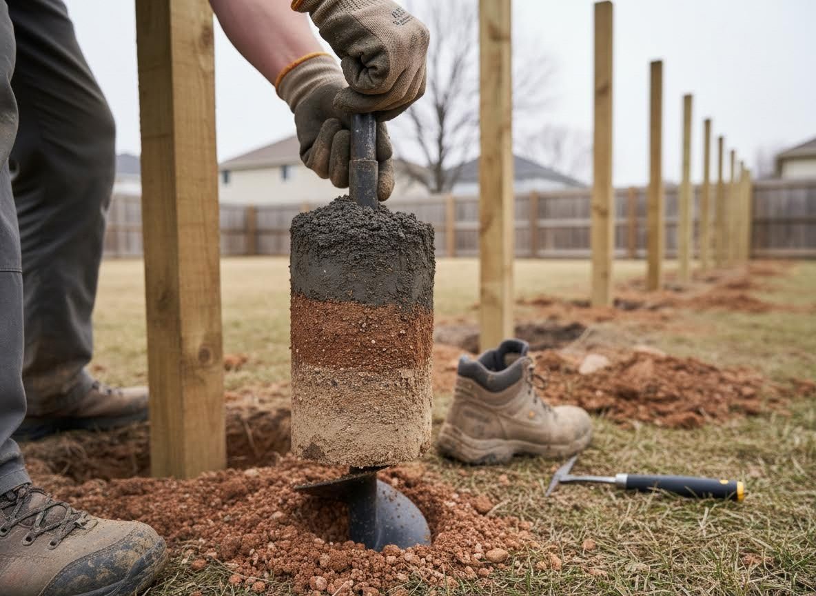 Soil Core Layers from Fence Post Auger