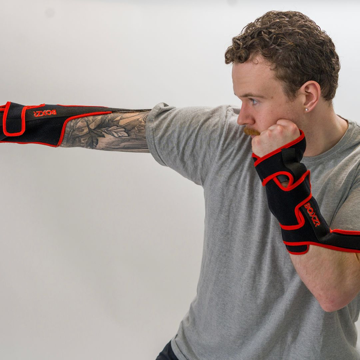 man training with Boxzr equipment