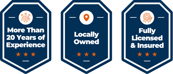 1: 20+ Years of Experience
2: Fully Licensed & Insured
3: Locally Owned