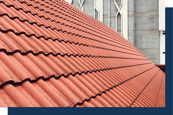 Tile roof of a business