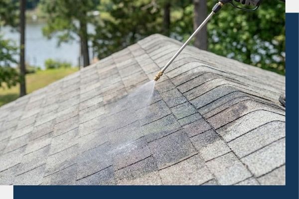 Spraying to restore a residential roof