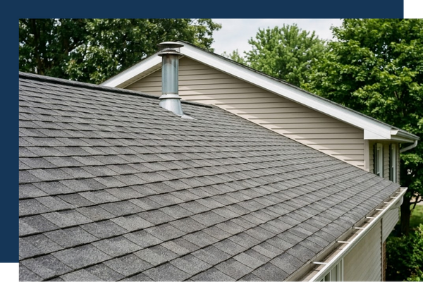 household asphalt roof of a residential home