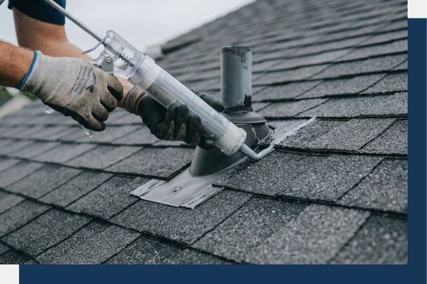 Calking a roof for basic preventive maintenance 