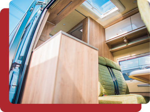 interior view of an rv roof