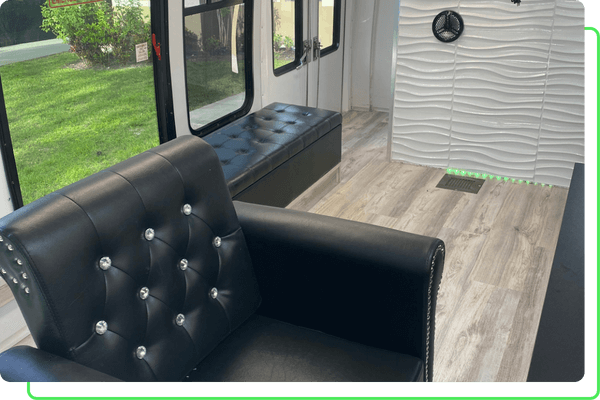 custom mobile salon interior