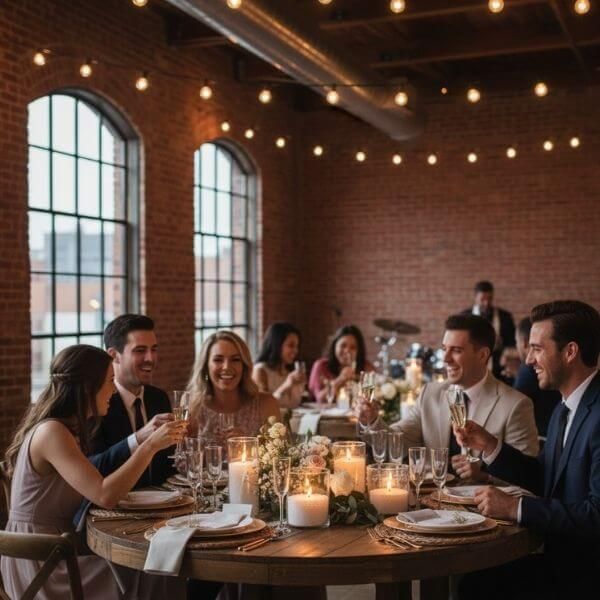 wedding table with pearl candles