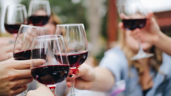 people drinking wine