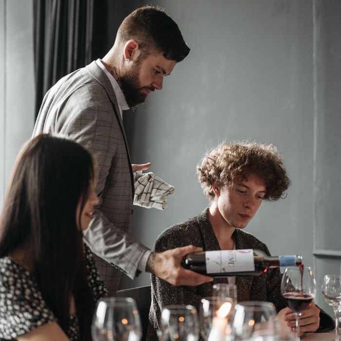 drinking wine at a tasting