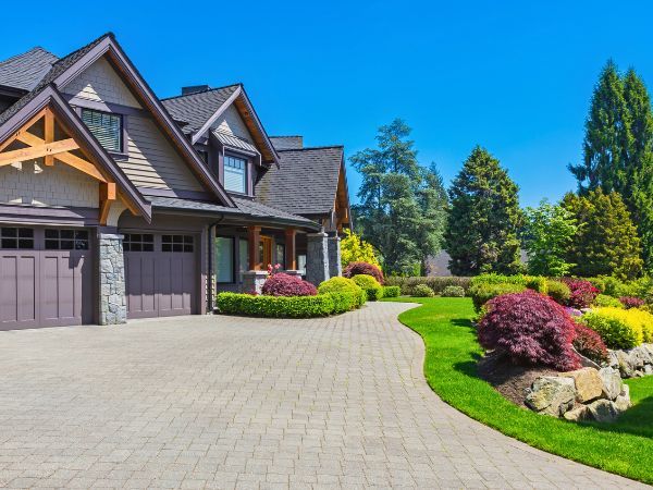 front of home with plantings