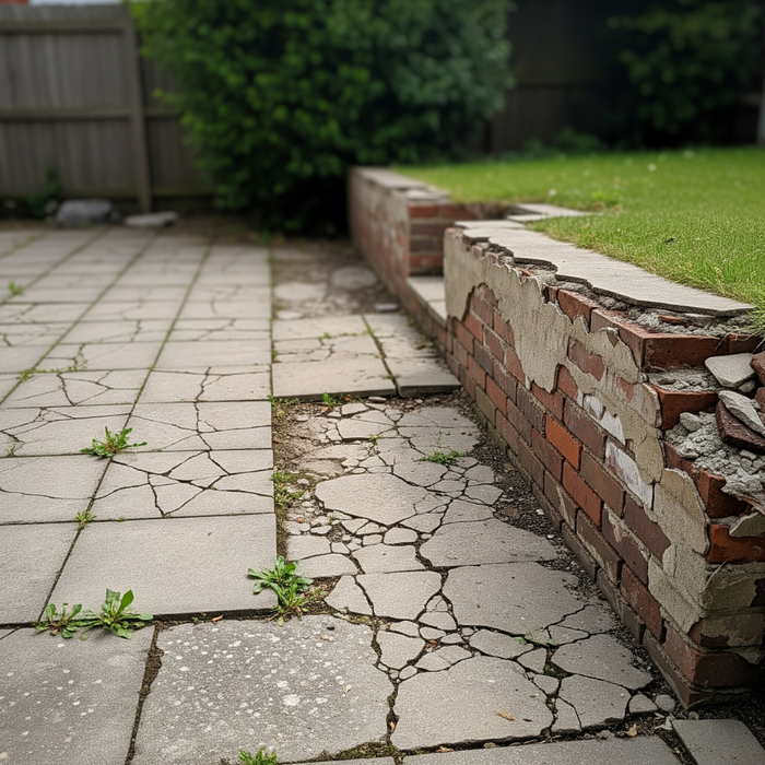 Cracked wall